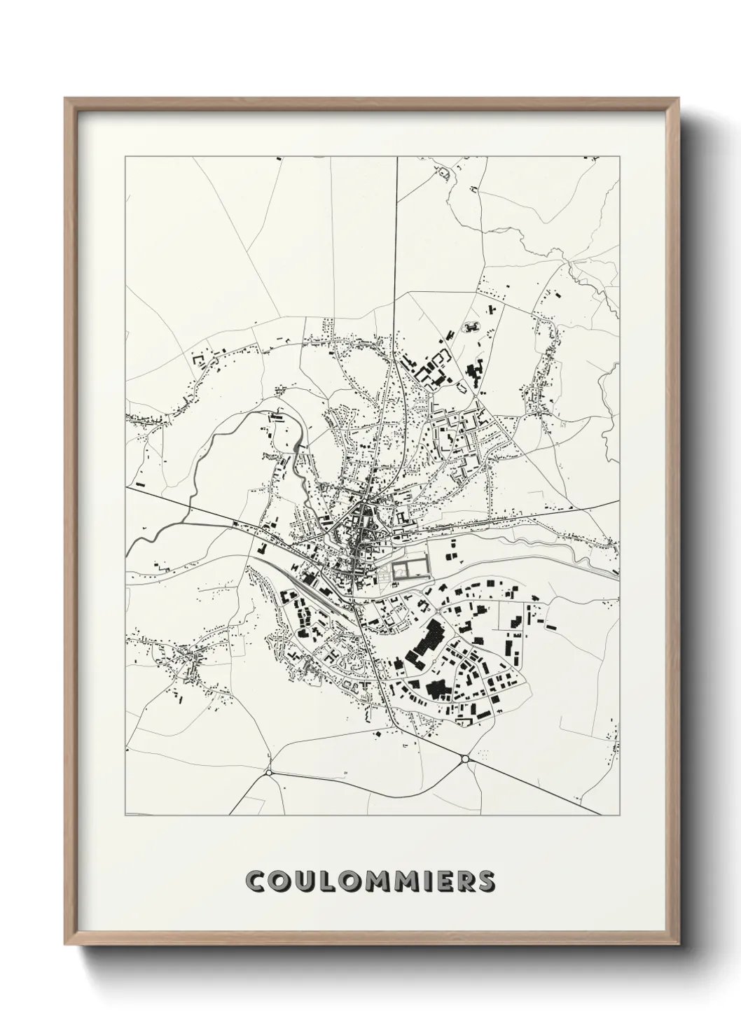 Une affiche de carte sur Coulommiers