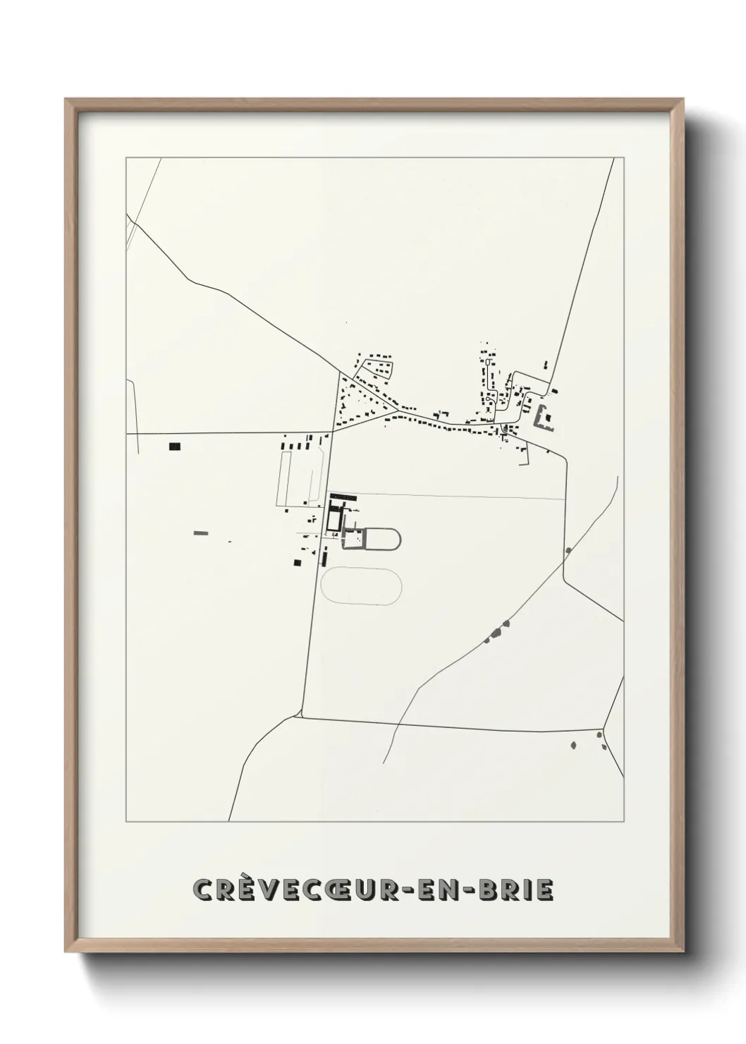 Un poster carteCrèvecœur-en-Brie