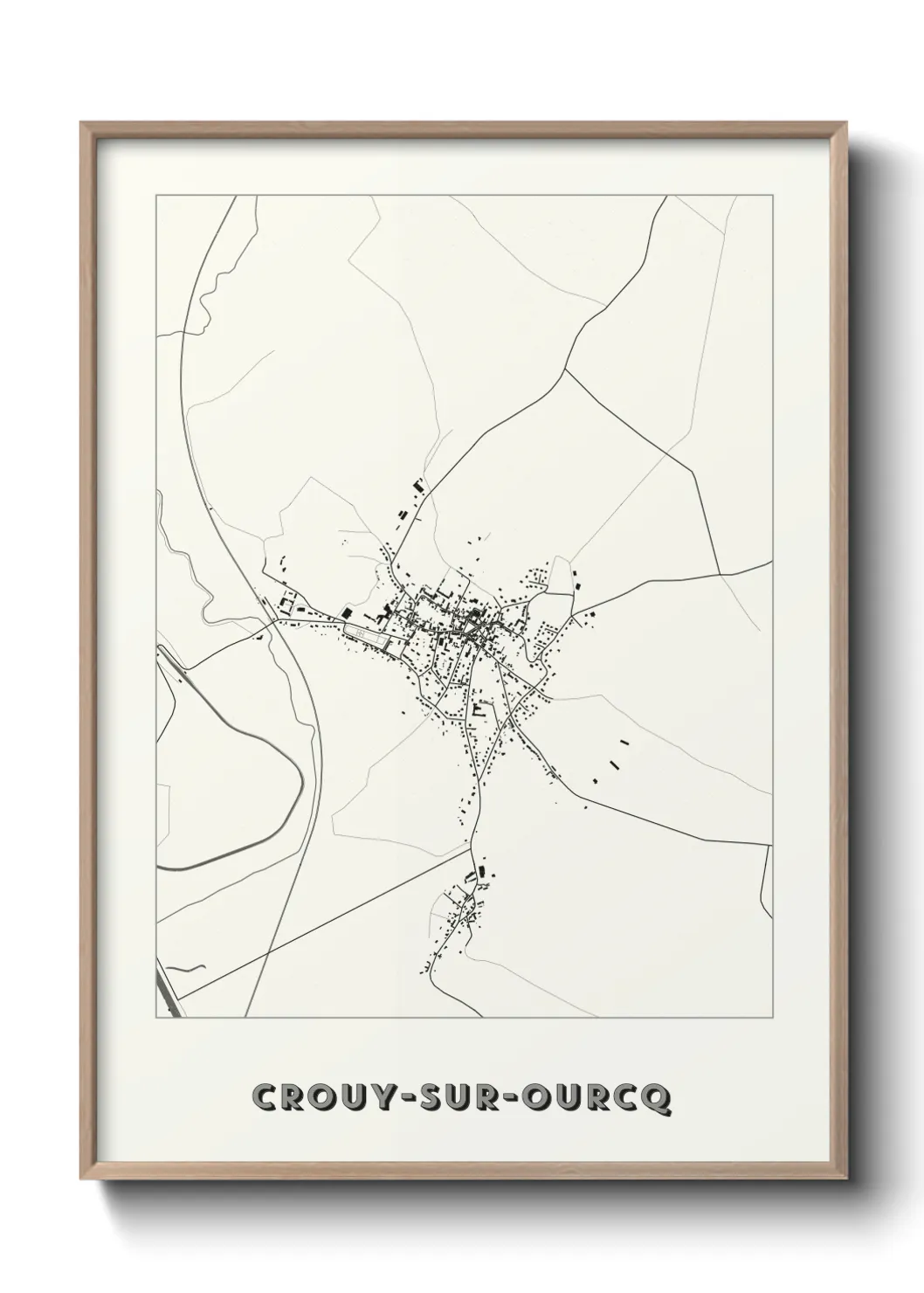 Un poster carteCrouy-sur-Ourcq