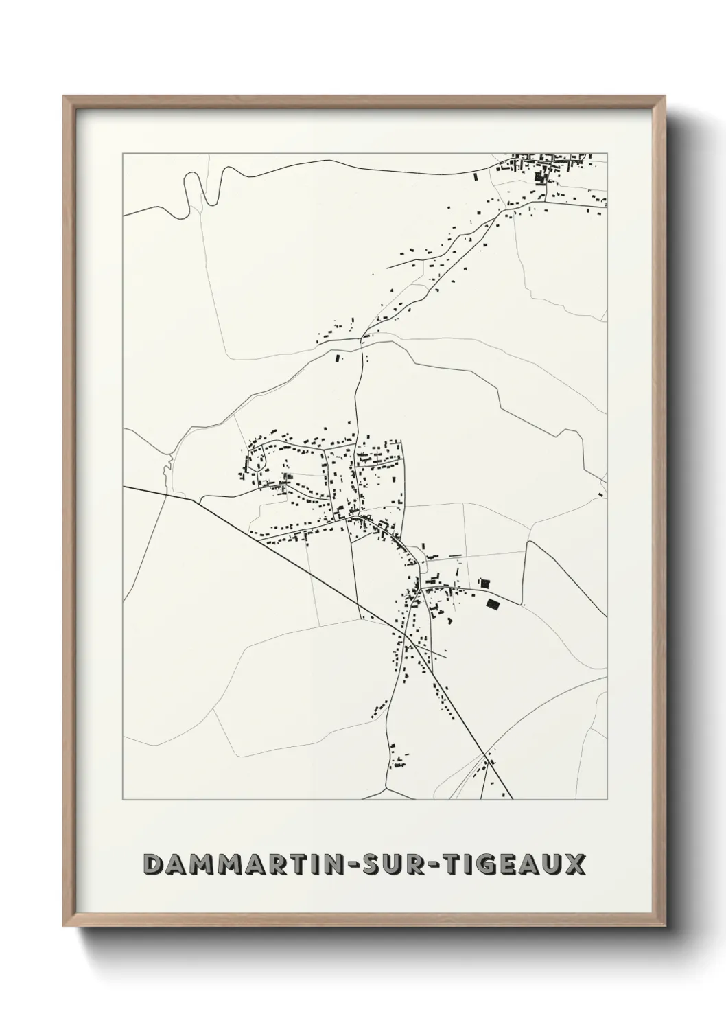 Une affiche de carte sur Dammartin-sur-Tigeaux