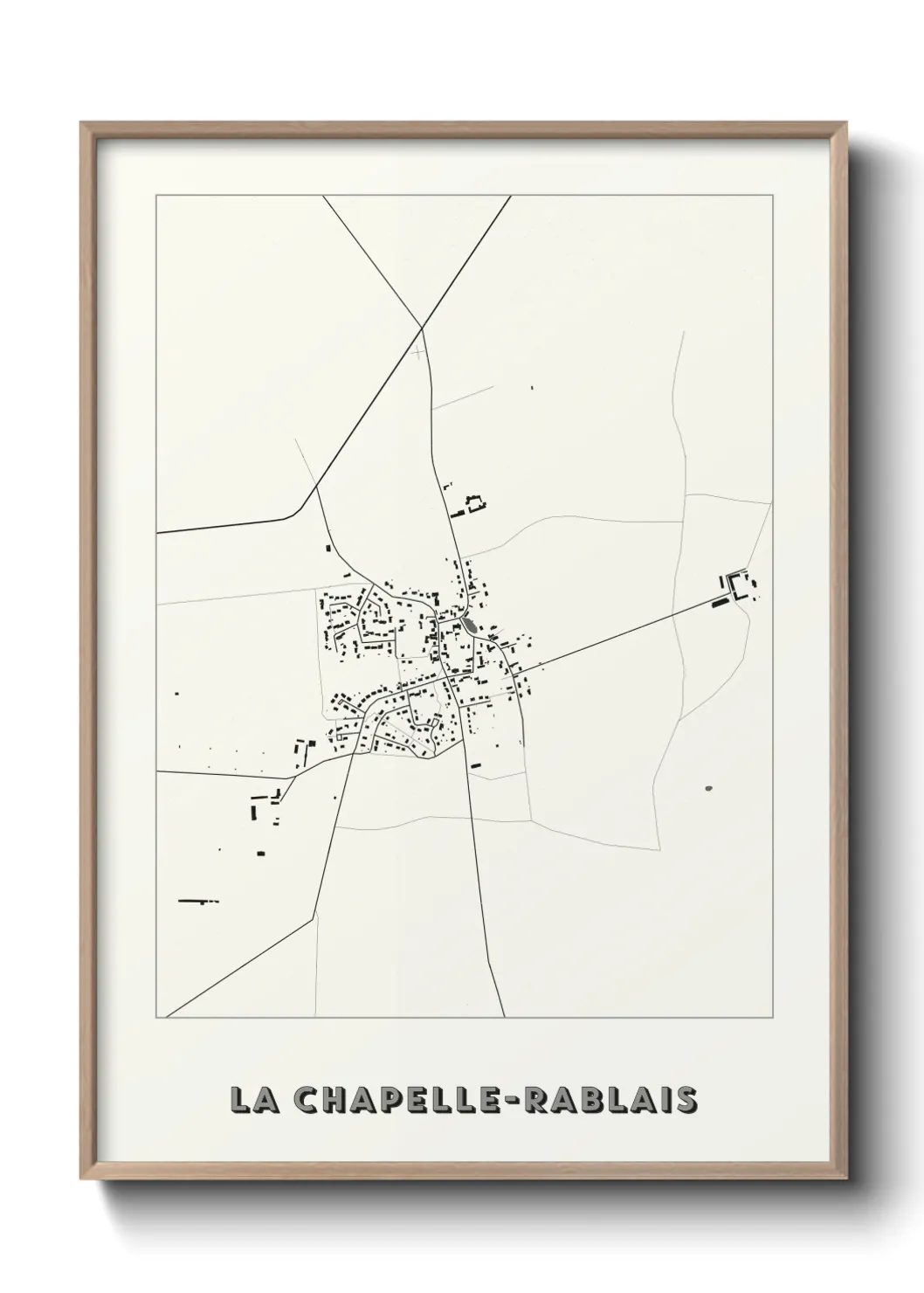 Une affiche de carte sur La Chapelle-Rablais
