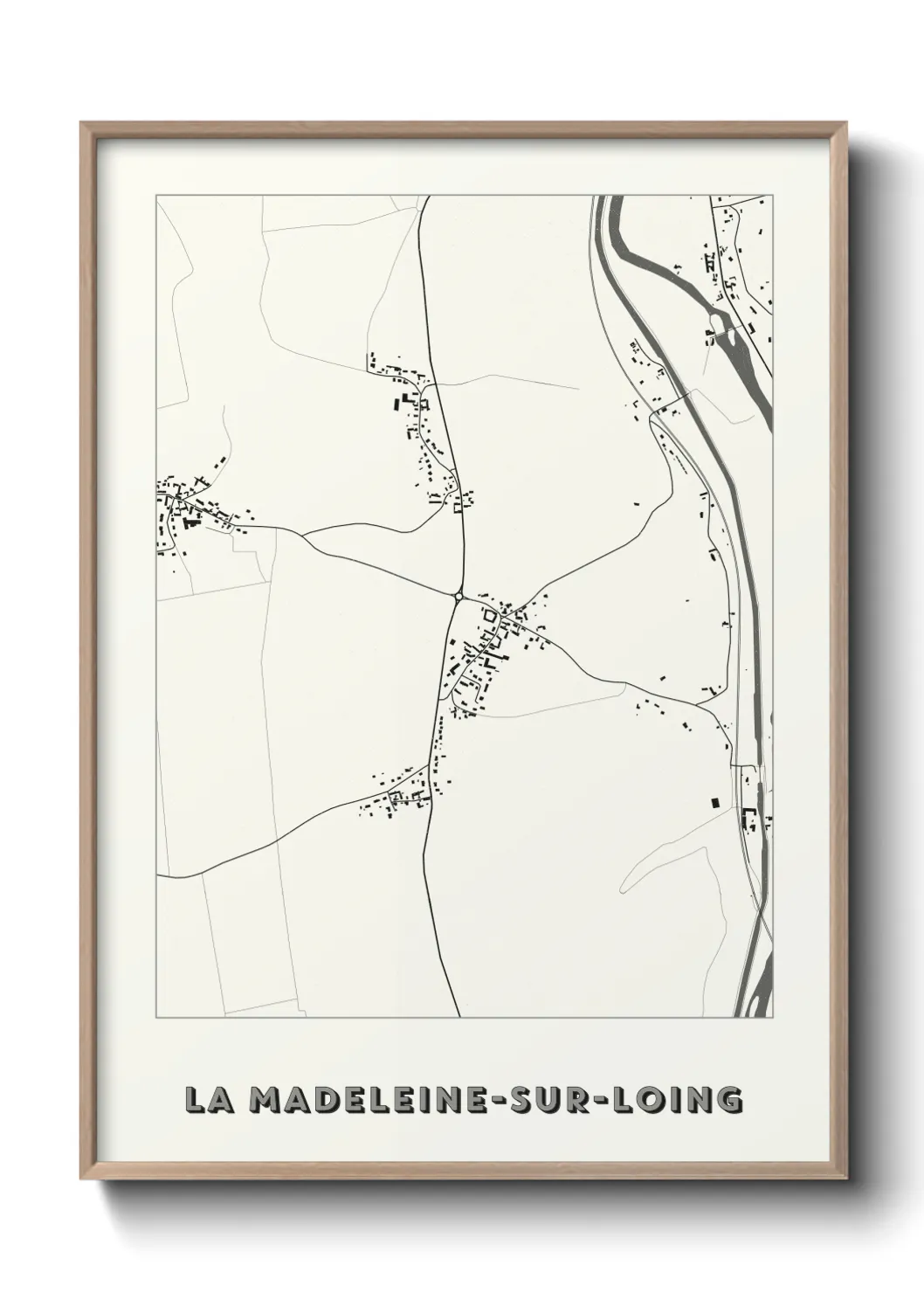 Une affiche de carte sur La Madeleine-sur-Loing