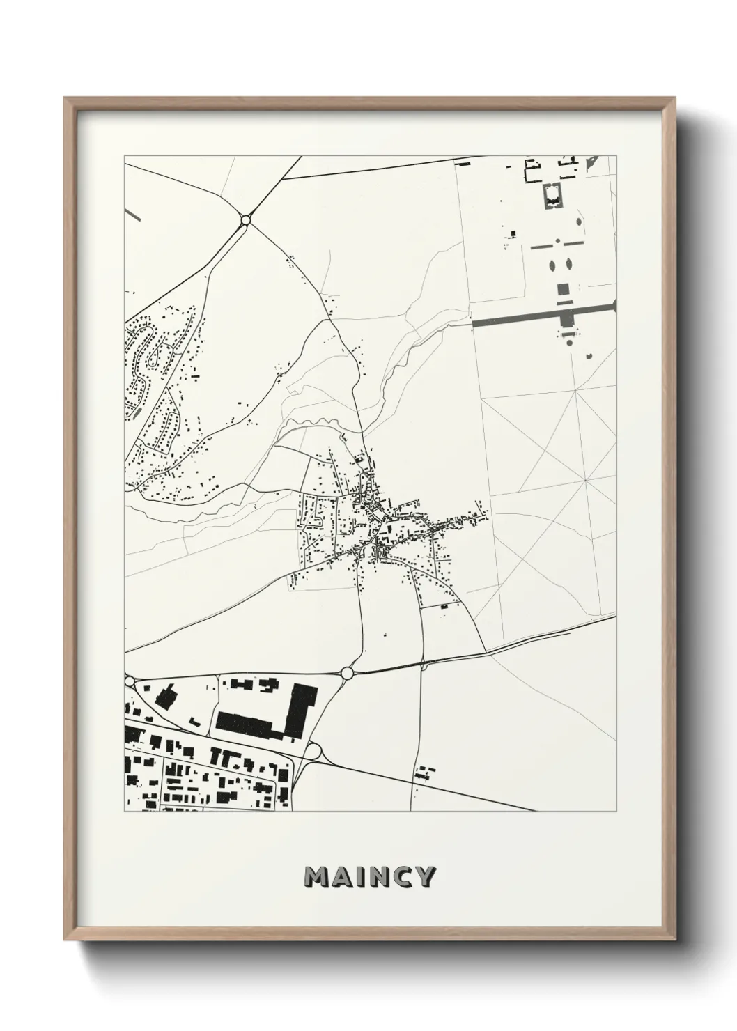 Une affiche de carte sur Maincy