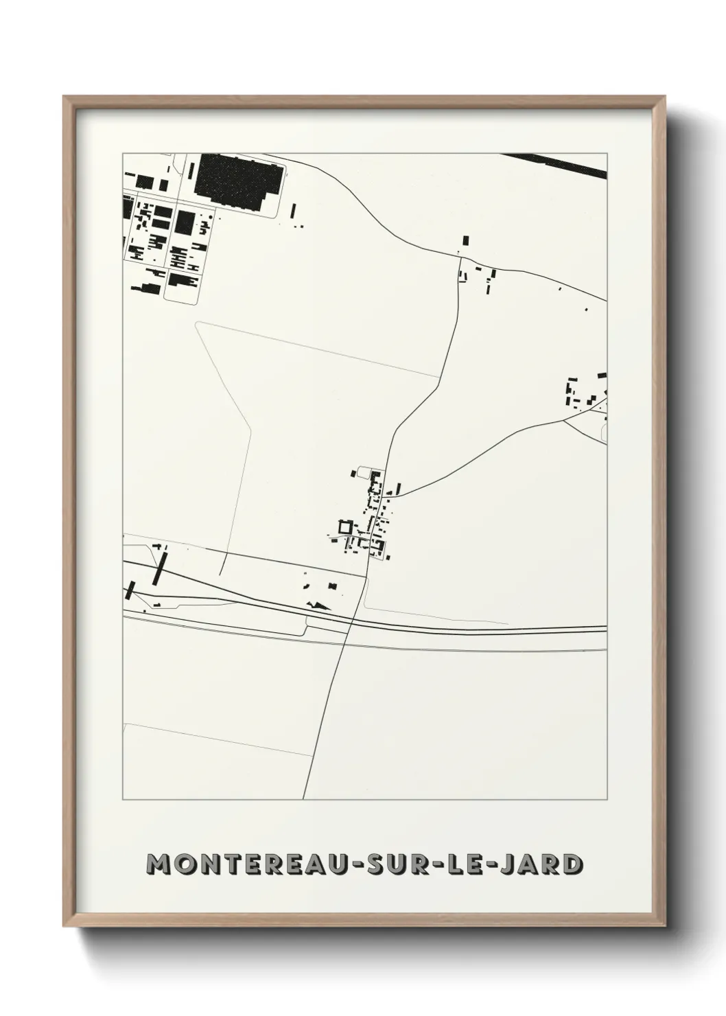 Une affiche de carte sur Montereau-sur-le-Jard