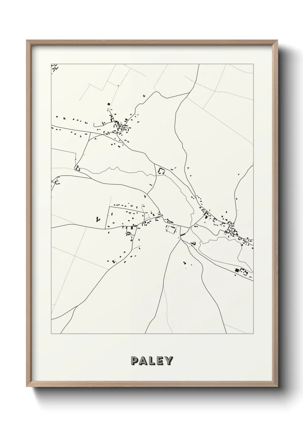 Une affiche de carte sur Paley