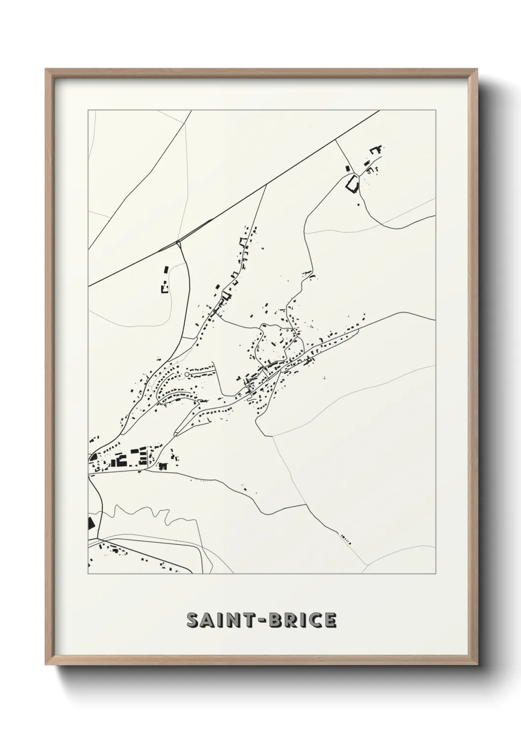Une affiche de carte sur Saint-Brice