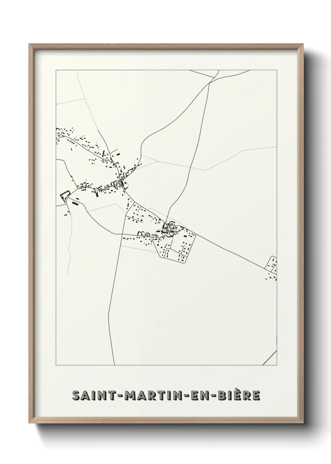 Une affiche de carte sur Saint-Martin-en-Bière