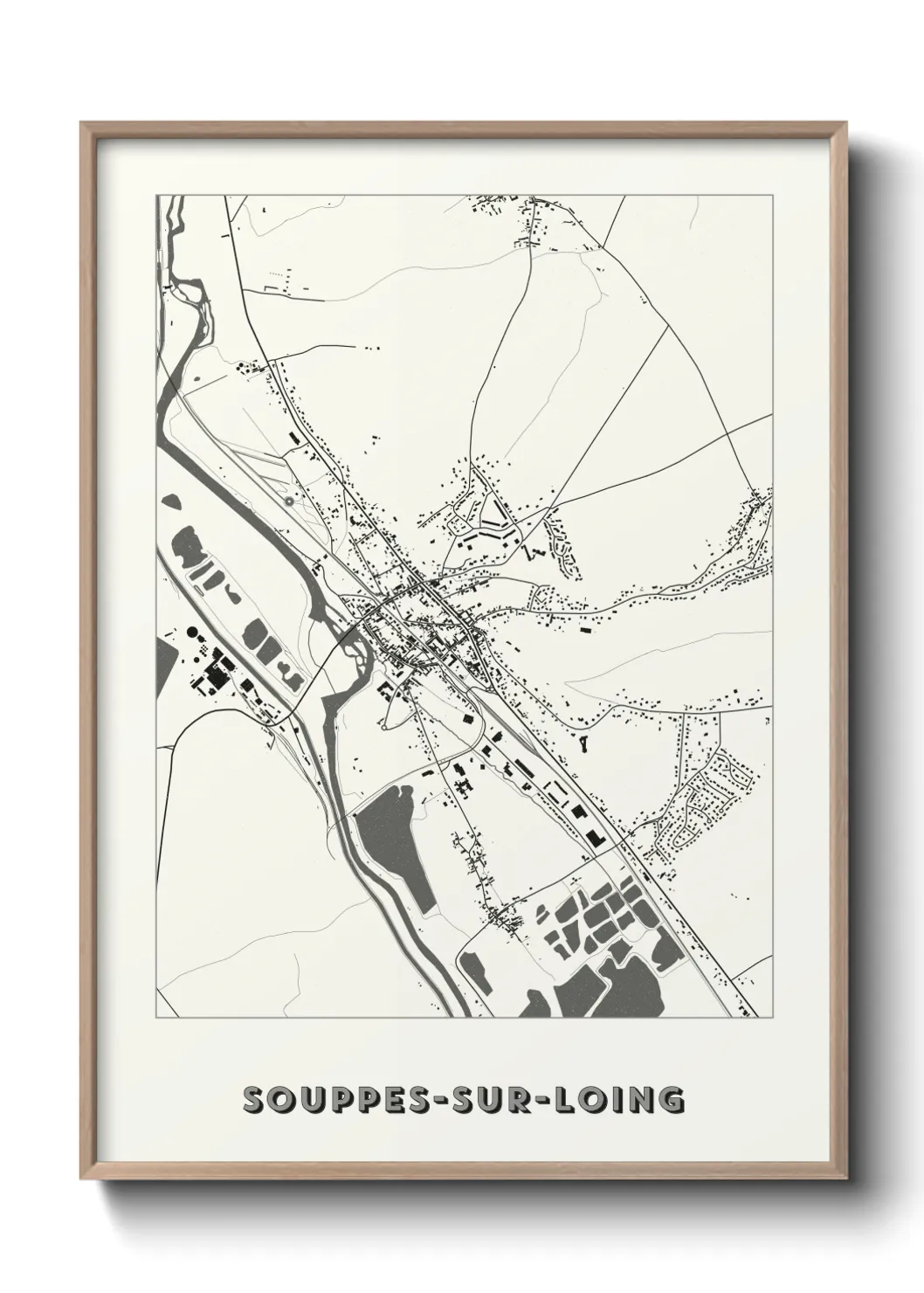 Un poster carteSouppes-sur-Loing