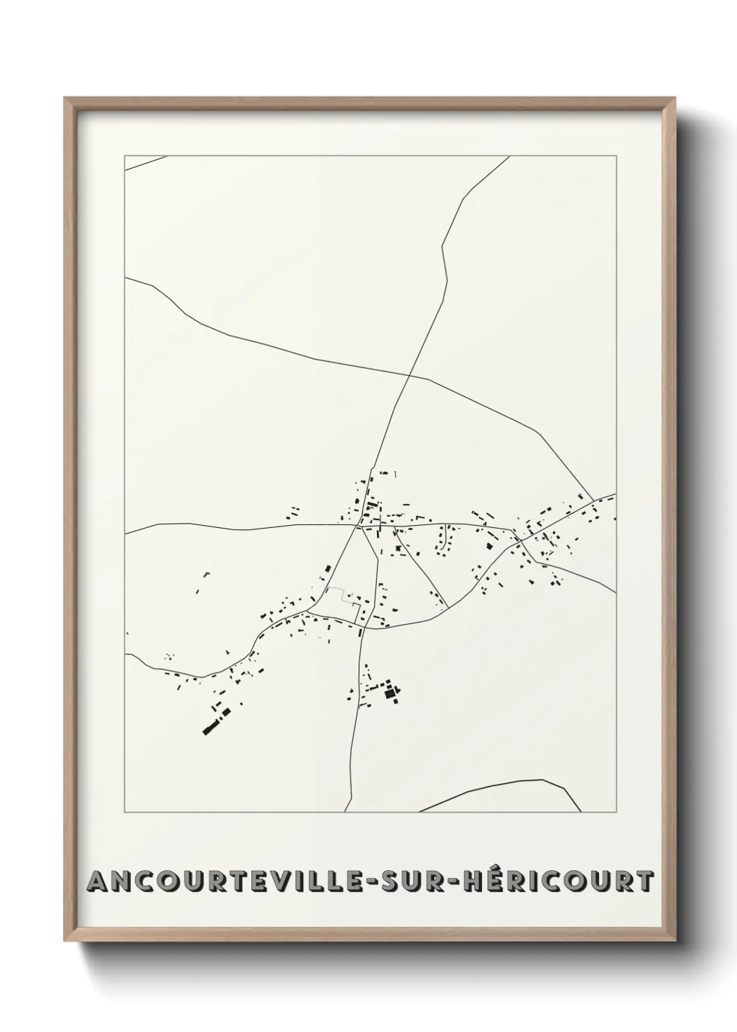 Une affiche de carte sur Ancourteville-sur-Héricourt