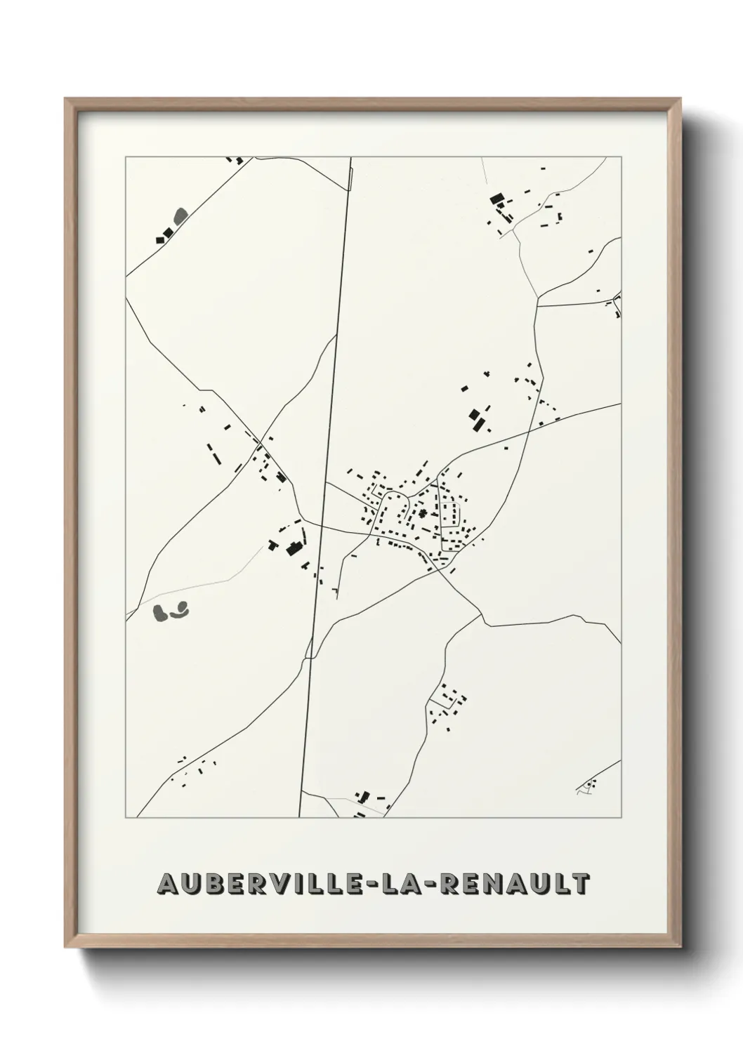 Une affiche de carte sur Auberville-la-Renault