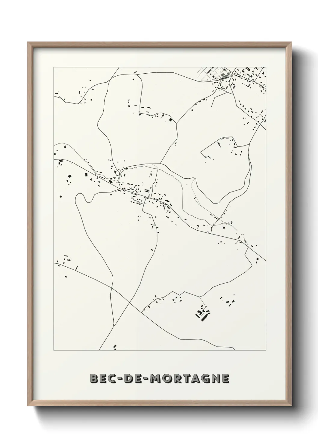 Une affiche de carte sur Bec-de-Mortagne