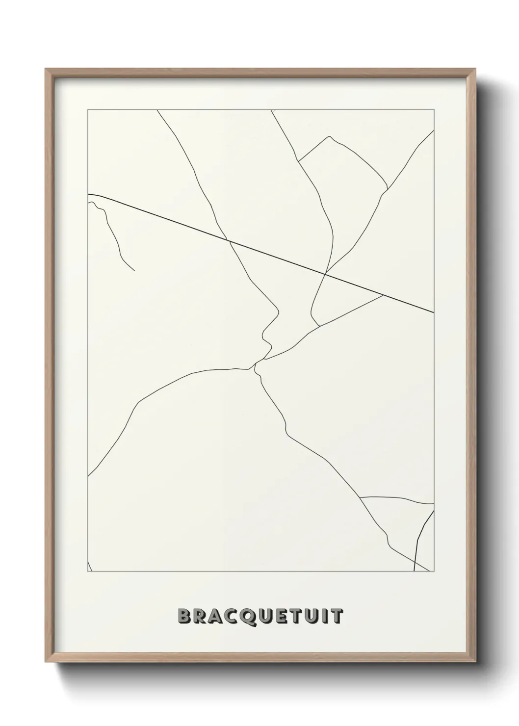 Une affiche de carte sur Bracquetuit