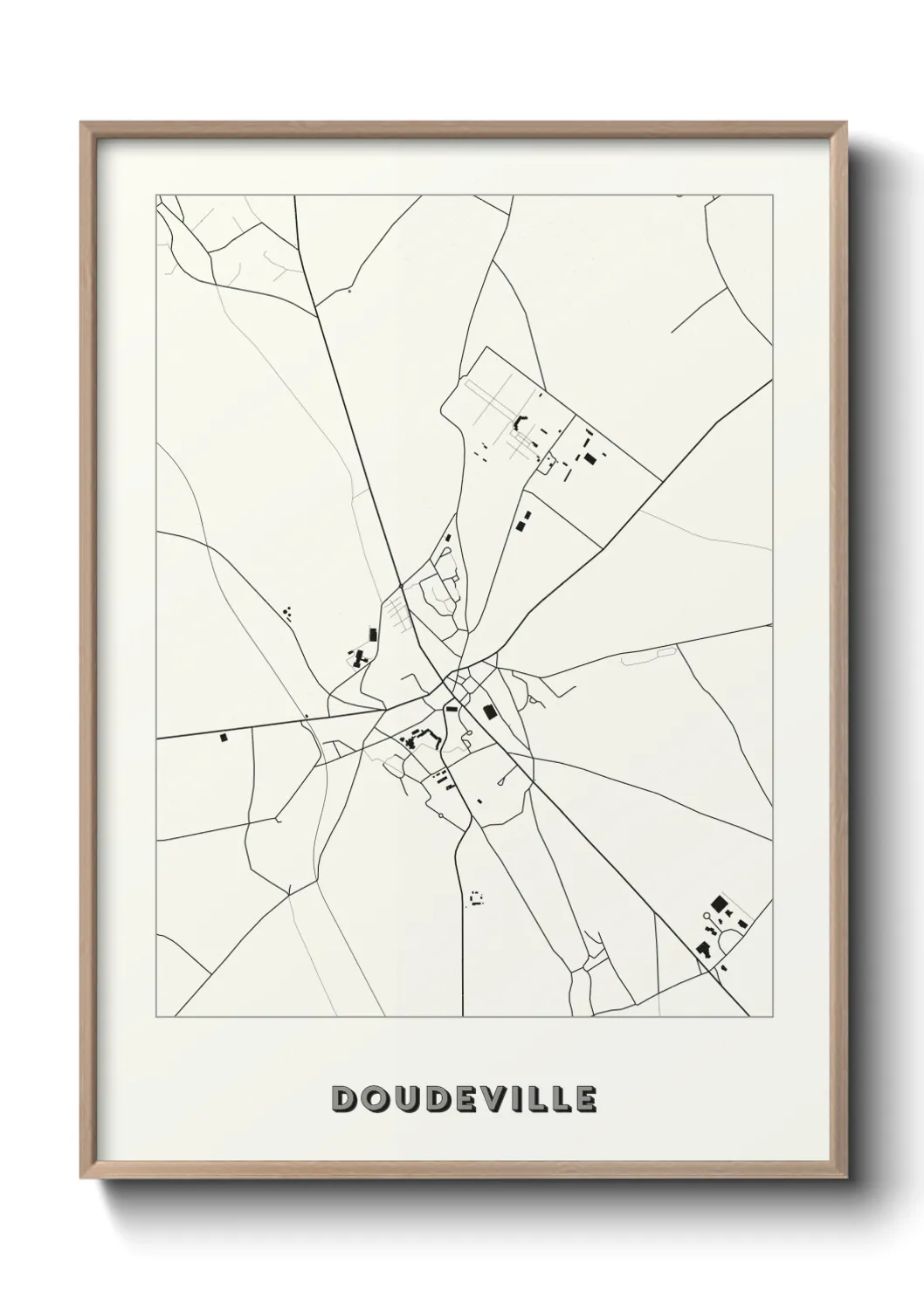 Une affiche de carte sur Doudeville