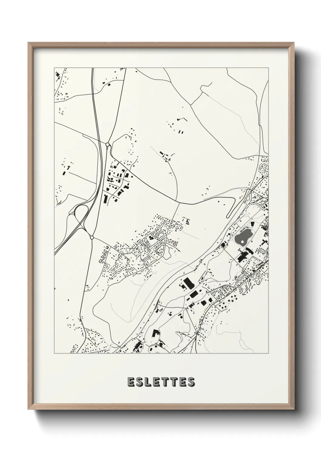 Une affiche de carte sur Eslettes