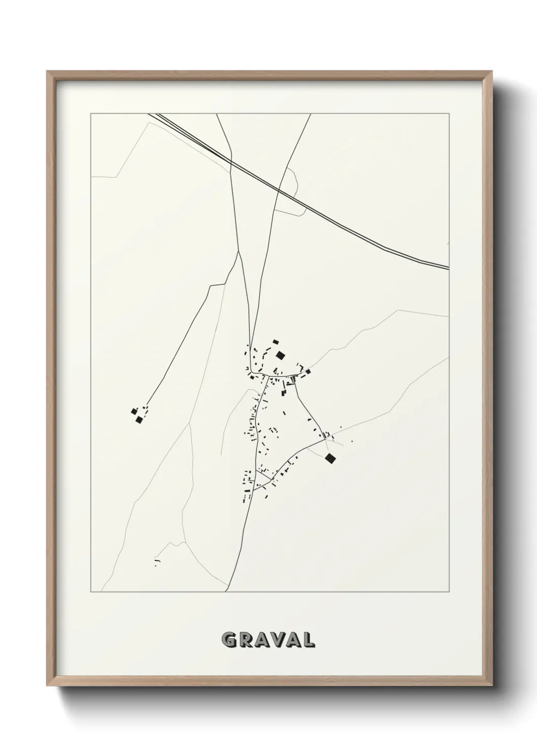 Une affiche de carte sur Graval