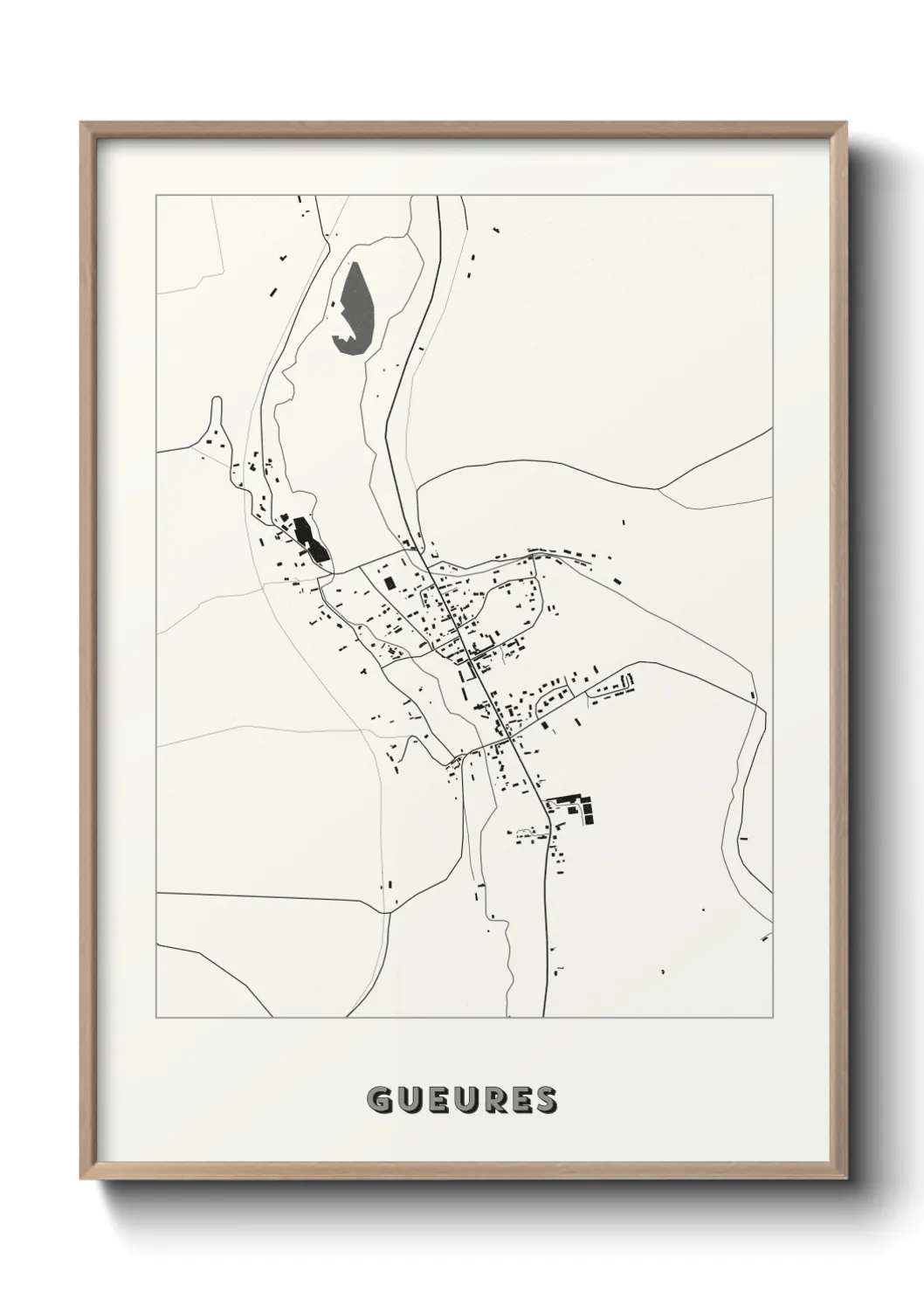 Une affiche de carte sur Gueures