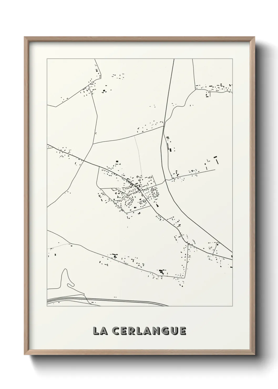 Une affiche de carte sur La Cerlangue