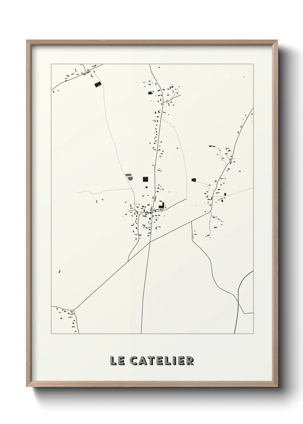 Une affiche de carte sur Le Catelier