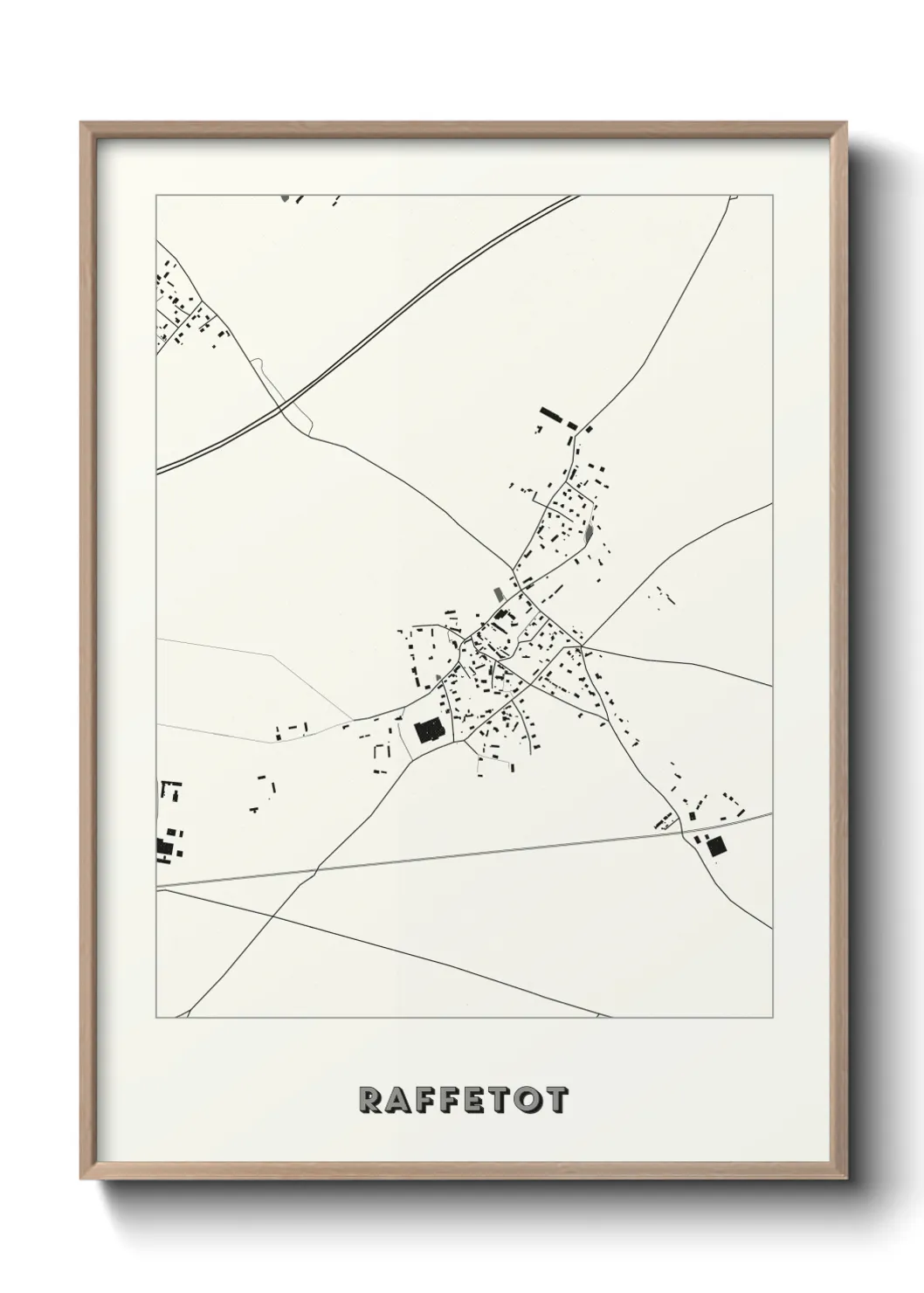 Une affiche de carte sur Raffetot