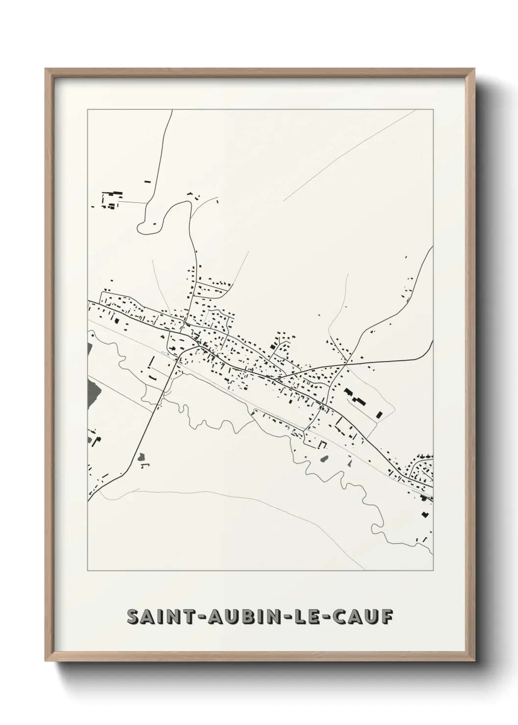 Un poster carteSaint-Aubin-le-Cauf