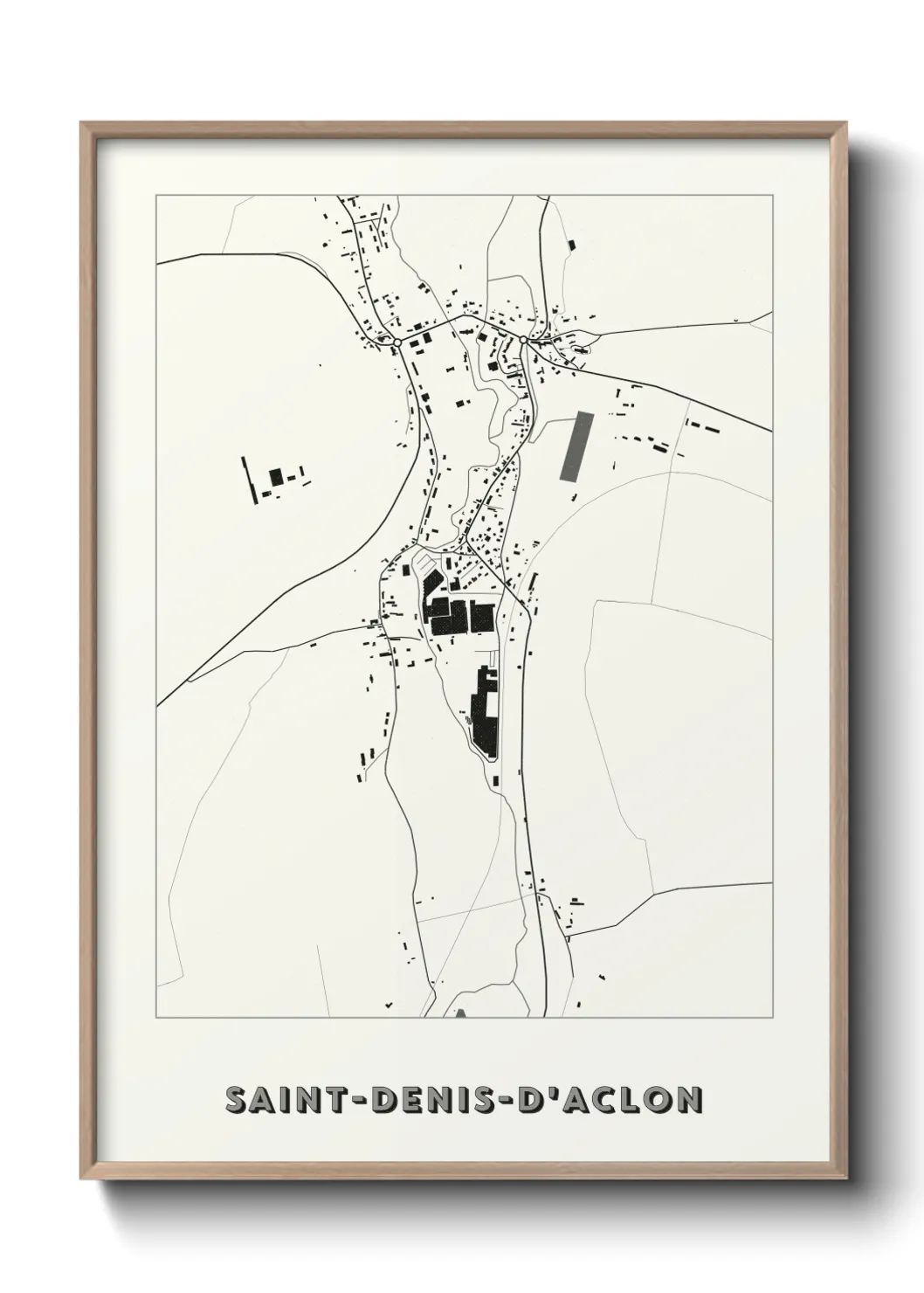 Un poster carteSaint-Denis-d'Aclon