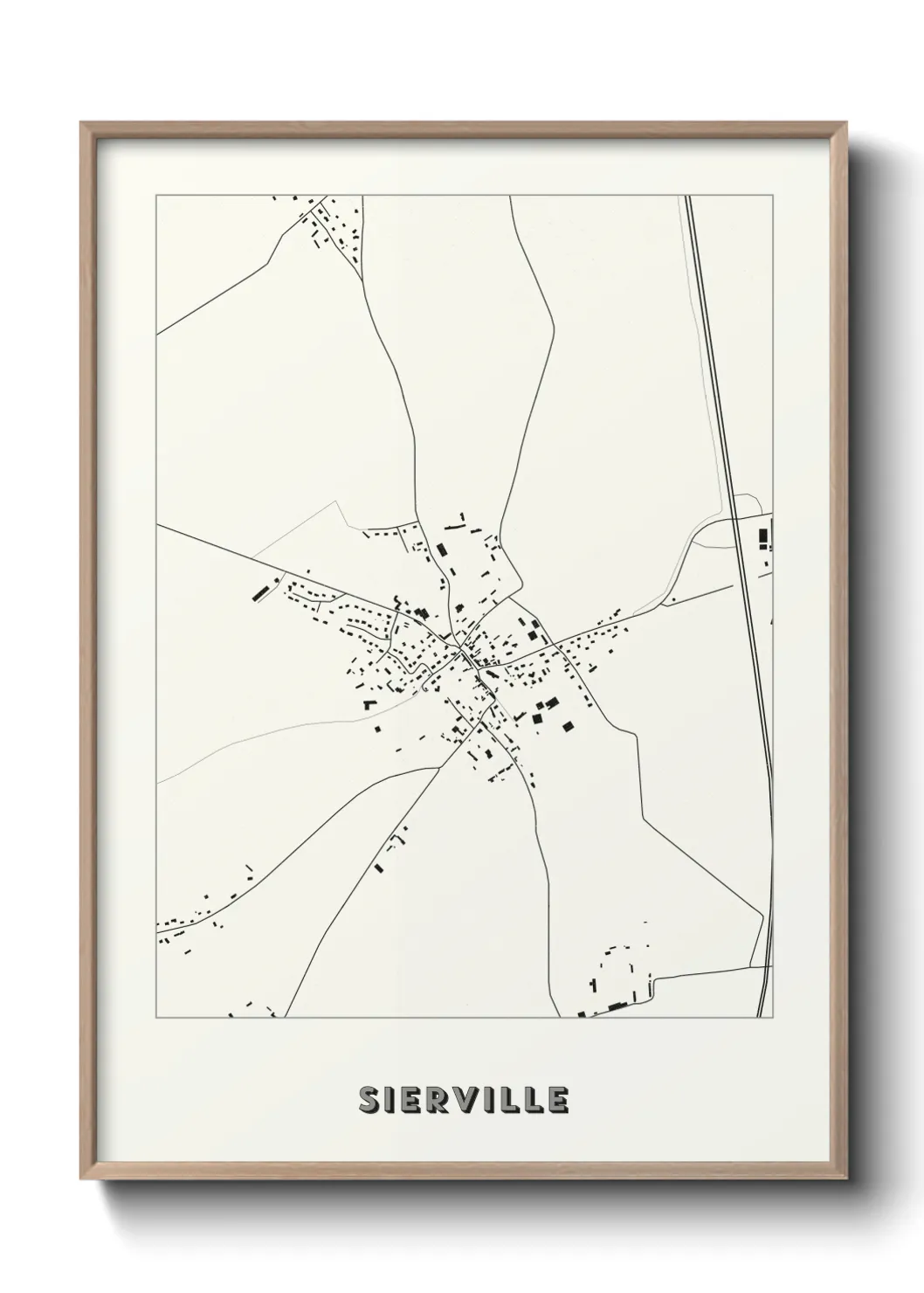 Une affiche de carte sur Sierville