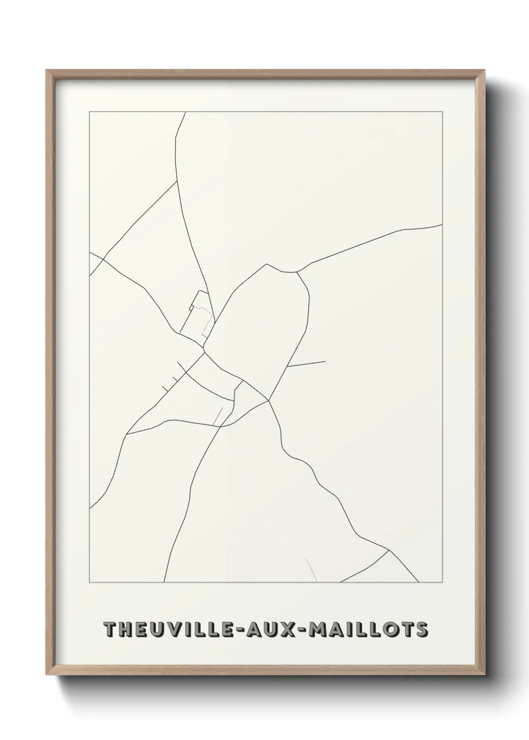 Une affiche de carte sur Theuville-aux-Maillots