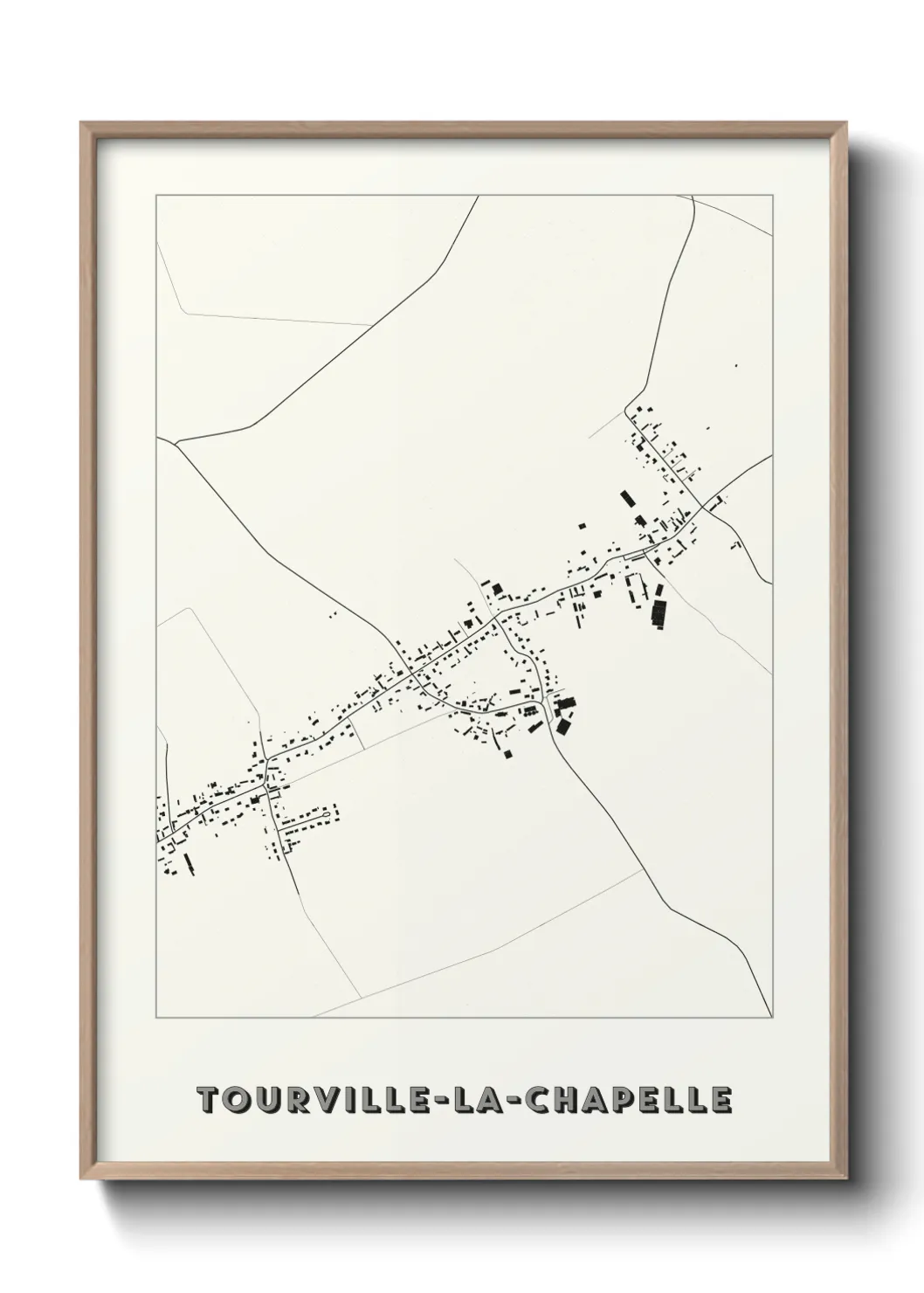 Une affiche de carte sur Tourville-la-Chapelle