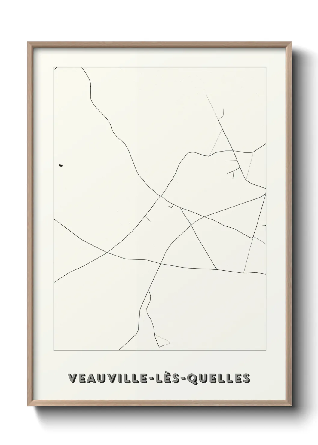Une affiche de carte sur Veauville-lès-Quelles