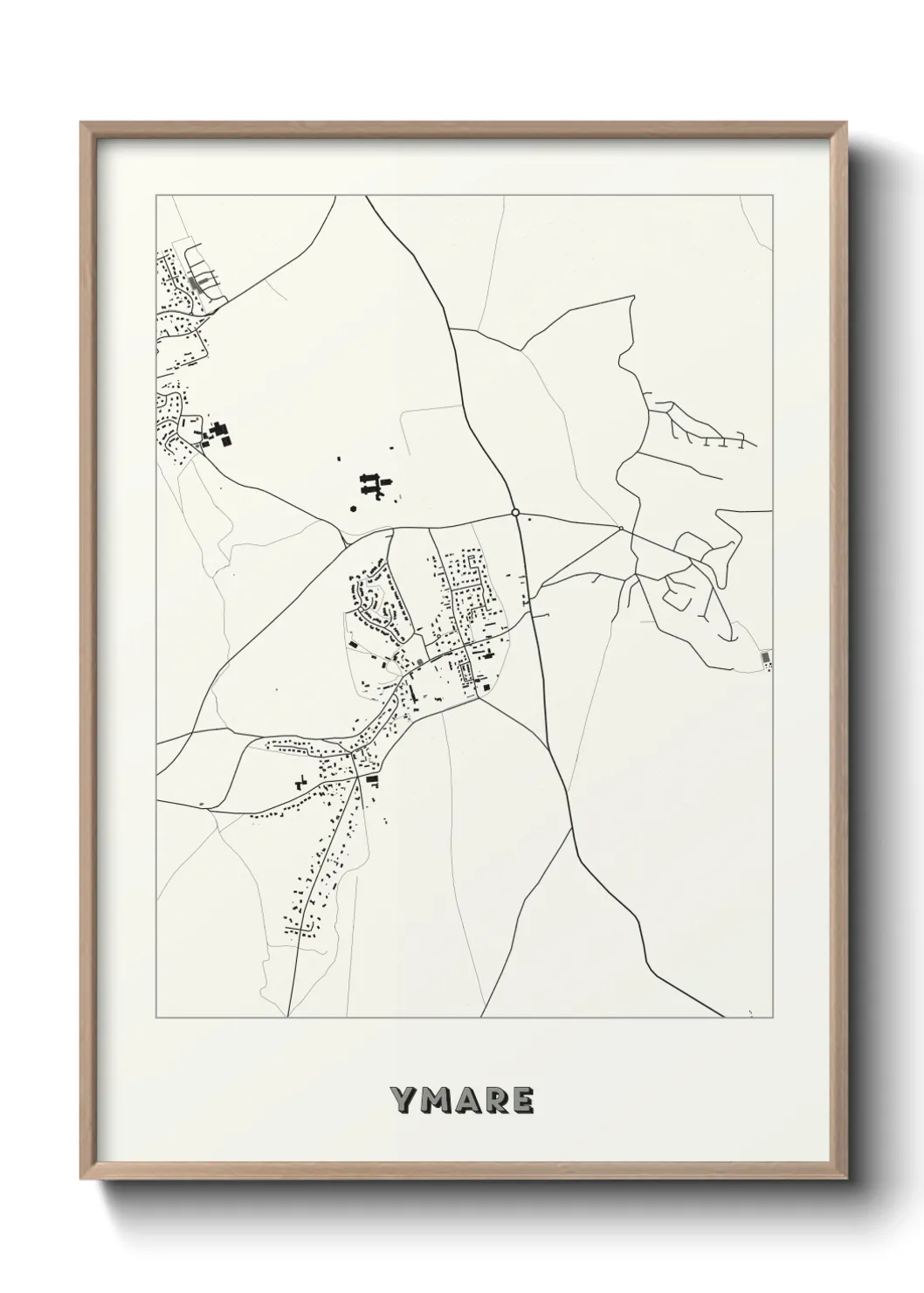 Une affiche de carte sur Ymare