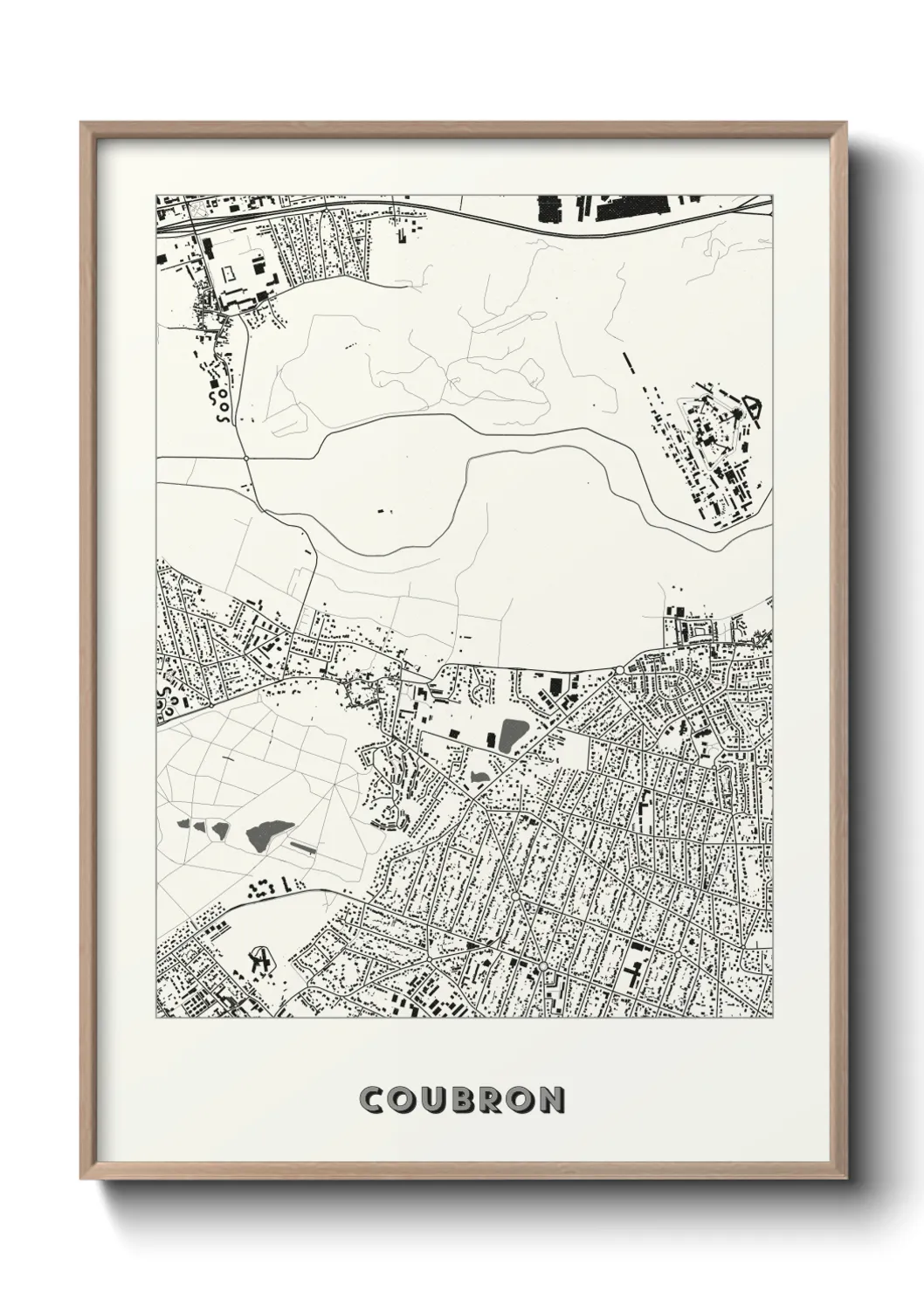 Une affiche de carte sur Coubron