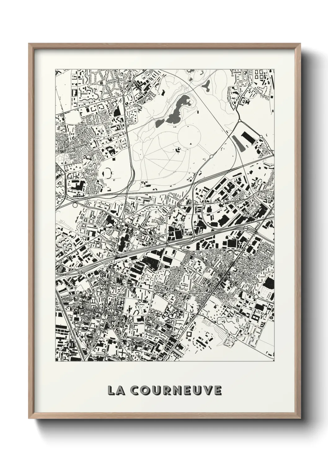 Une affiche de carte sur La Courneuve