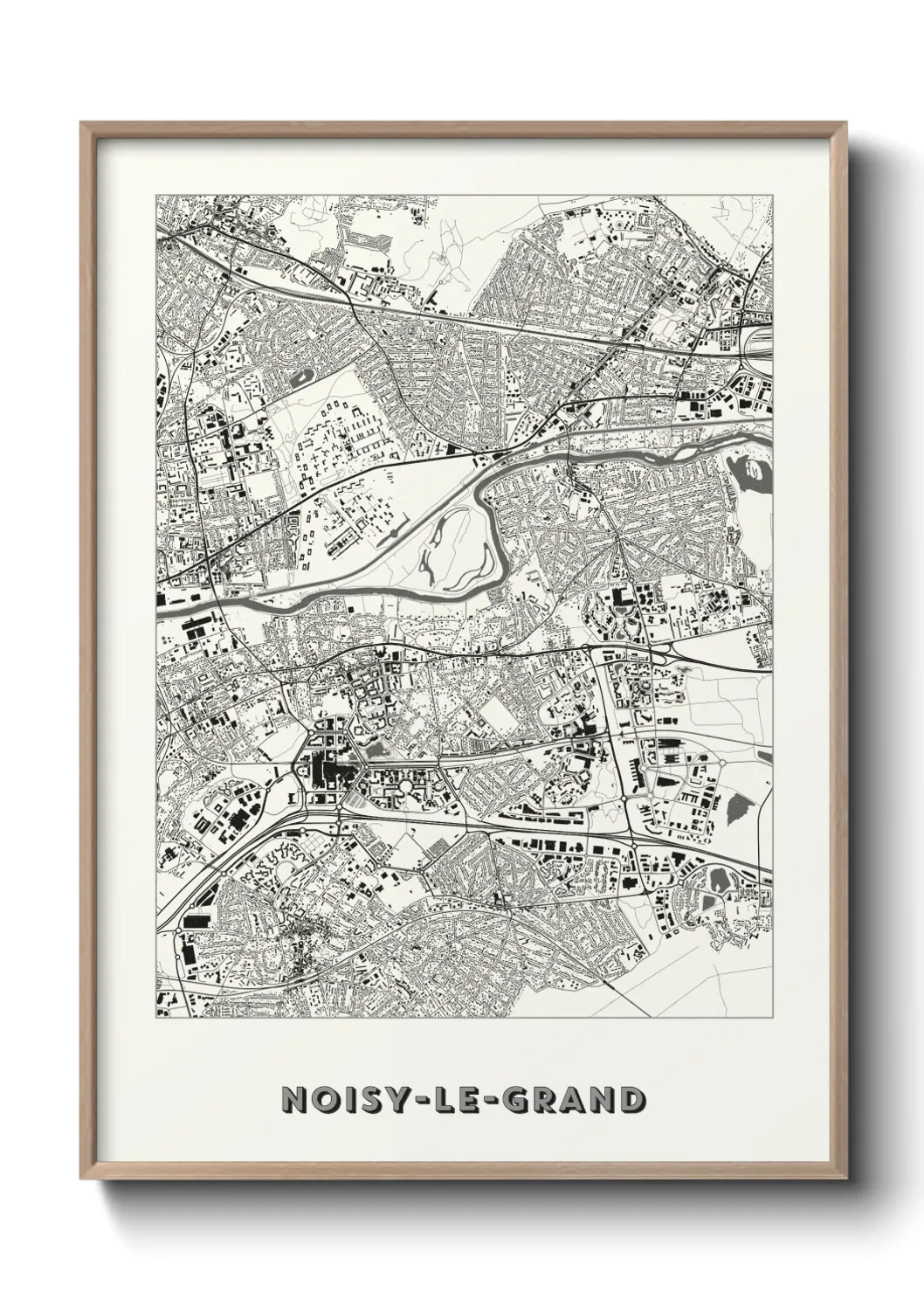 Une affiche de carte sur Noisy-le-Grand