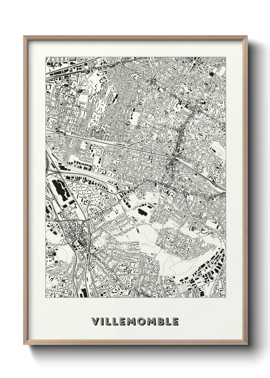 Une affiche de carte sur Villemomble
