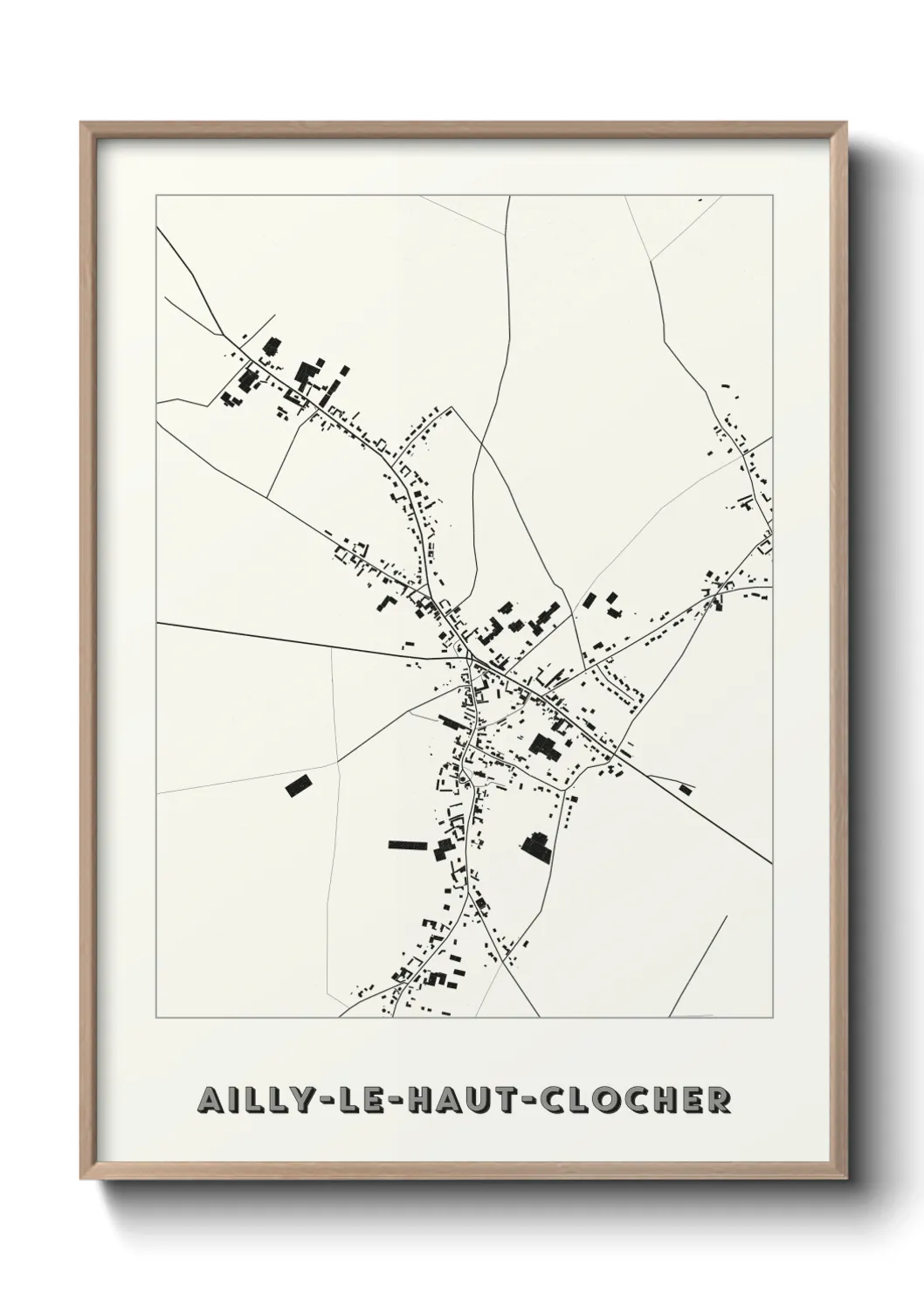 Une affiche de carte sur Ailly-le-Haut-Clocher