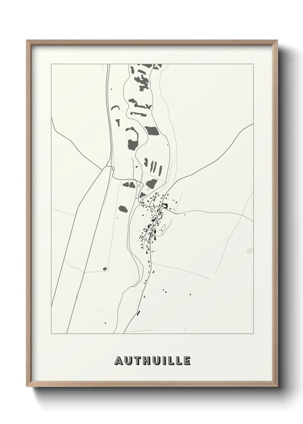 Une affiche de carte sur Authuille
