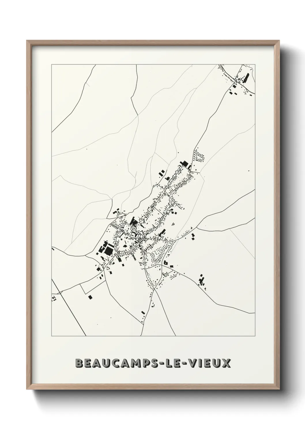Un poster carteBeaucamps-le-Vieux