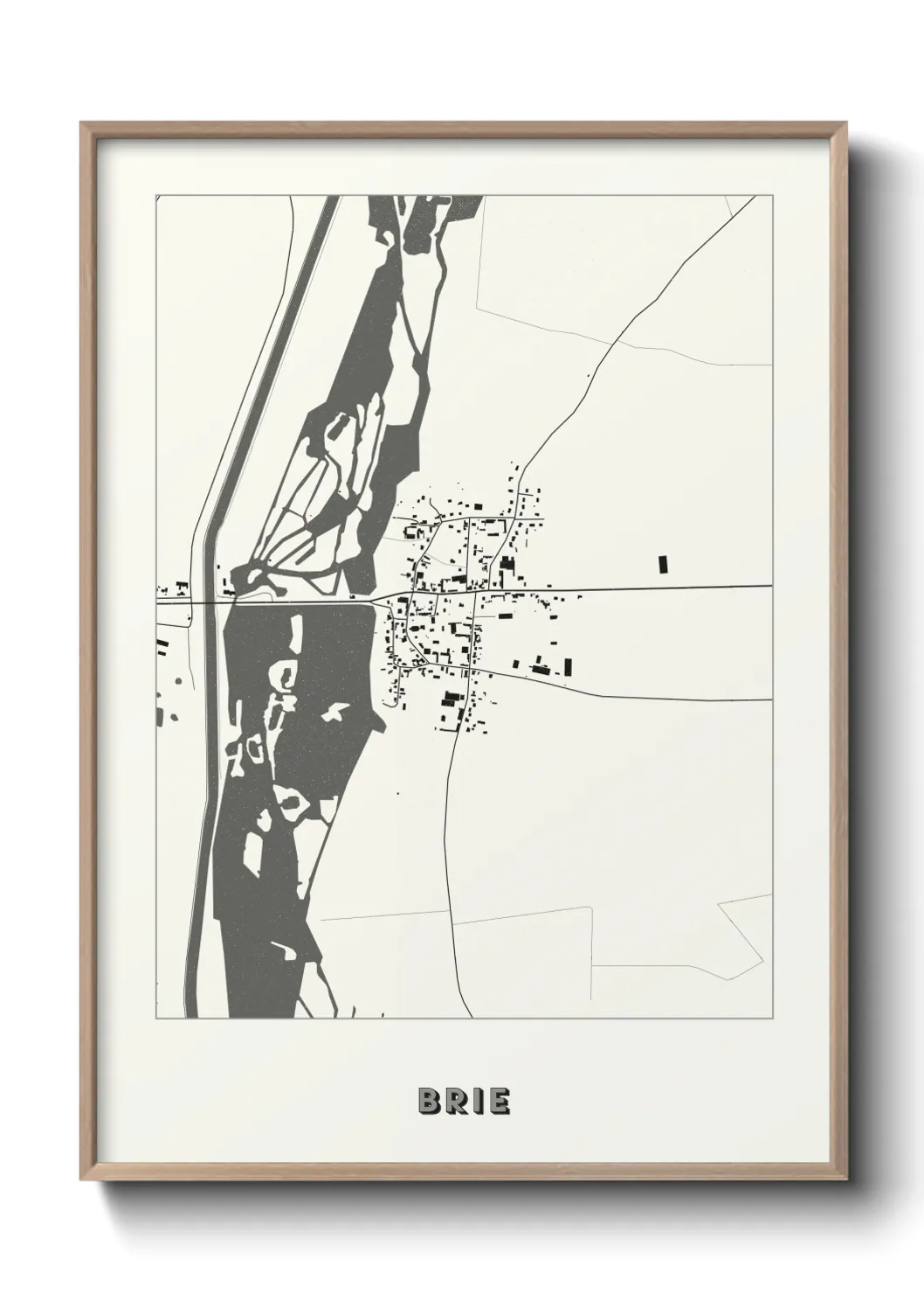 Une affiche de carte sur Brie