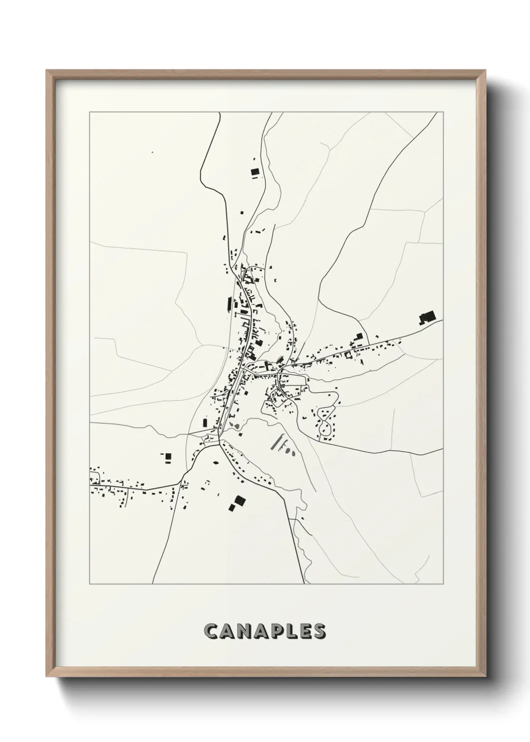 Une affiche de carte sur Canaples