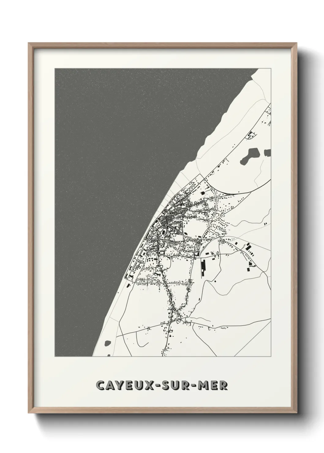 Une affiche de carte sur Cayeux-sur-Mer