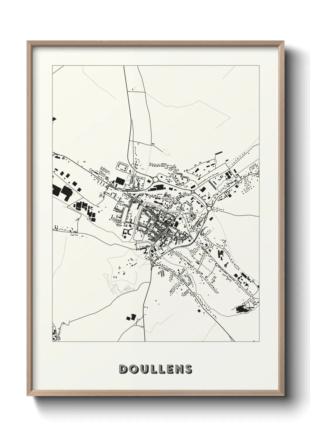 Une affiche de carte sur Doullens