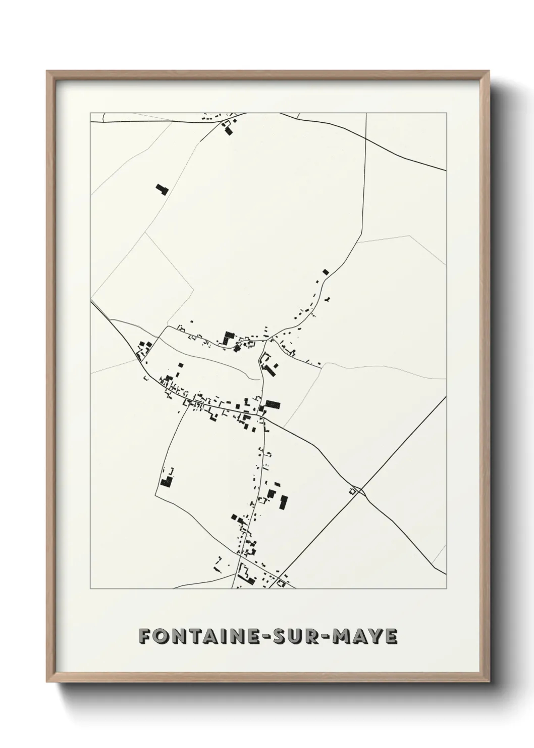 Une affiche de carte sur Fontaine-sur-Maye