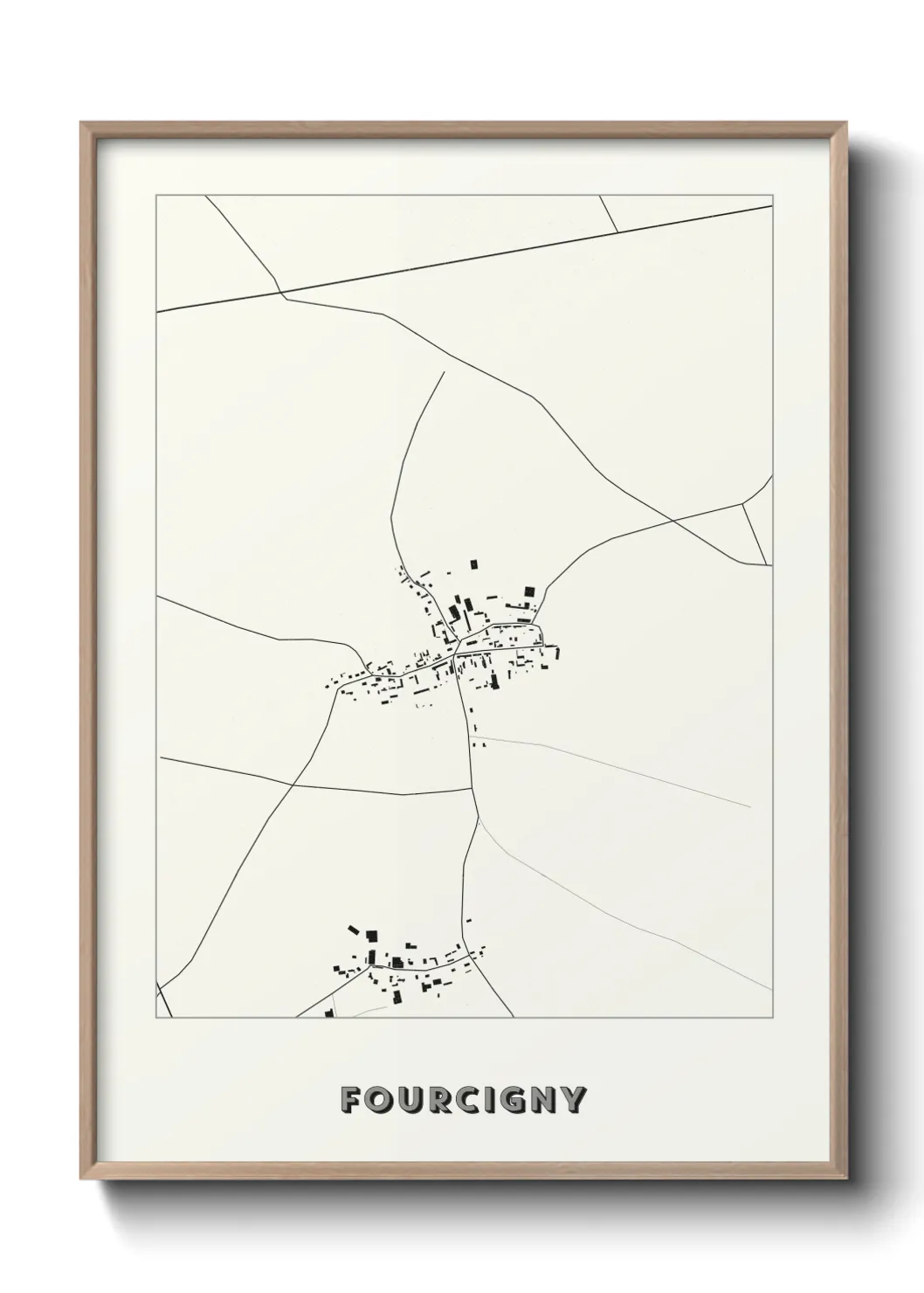 Une affiche de carte sur Fourcigny