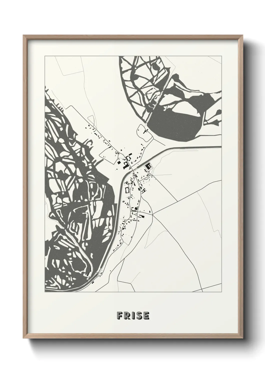 Une affiche de carte sur Frise