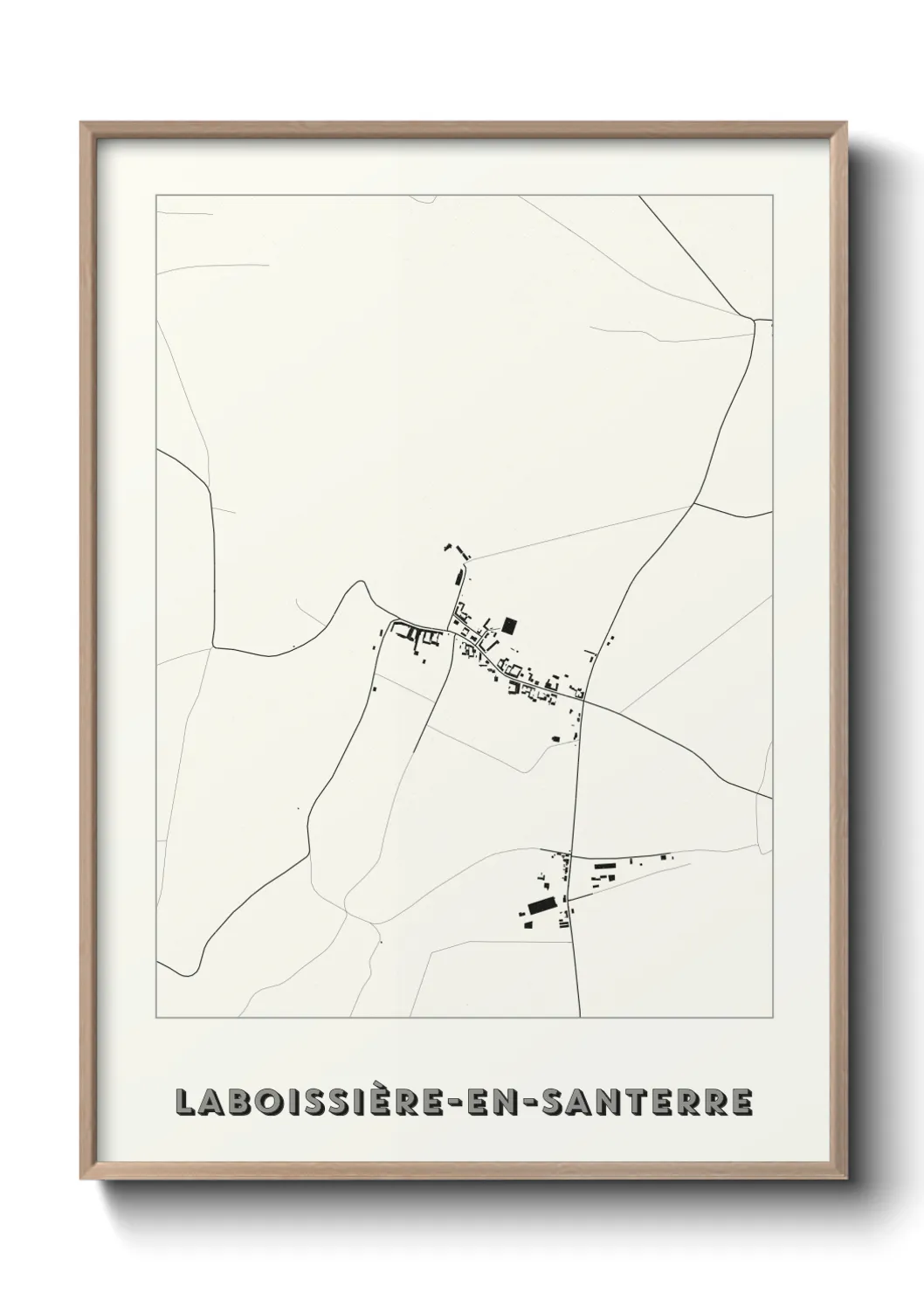Une affiche de carte sur Laboissière-en-Santerre