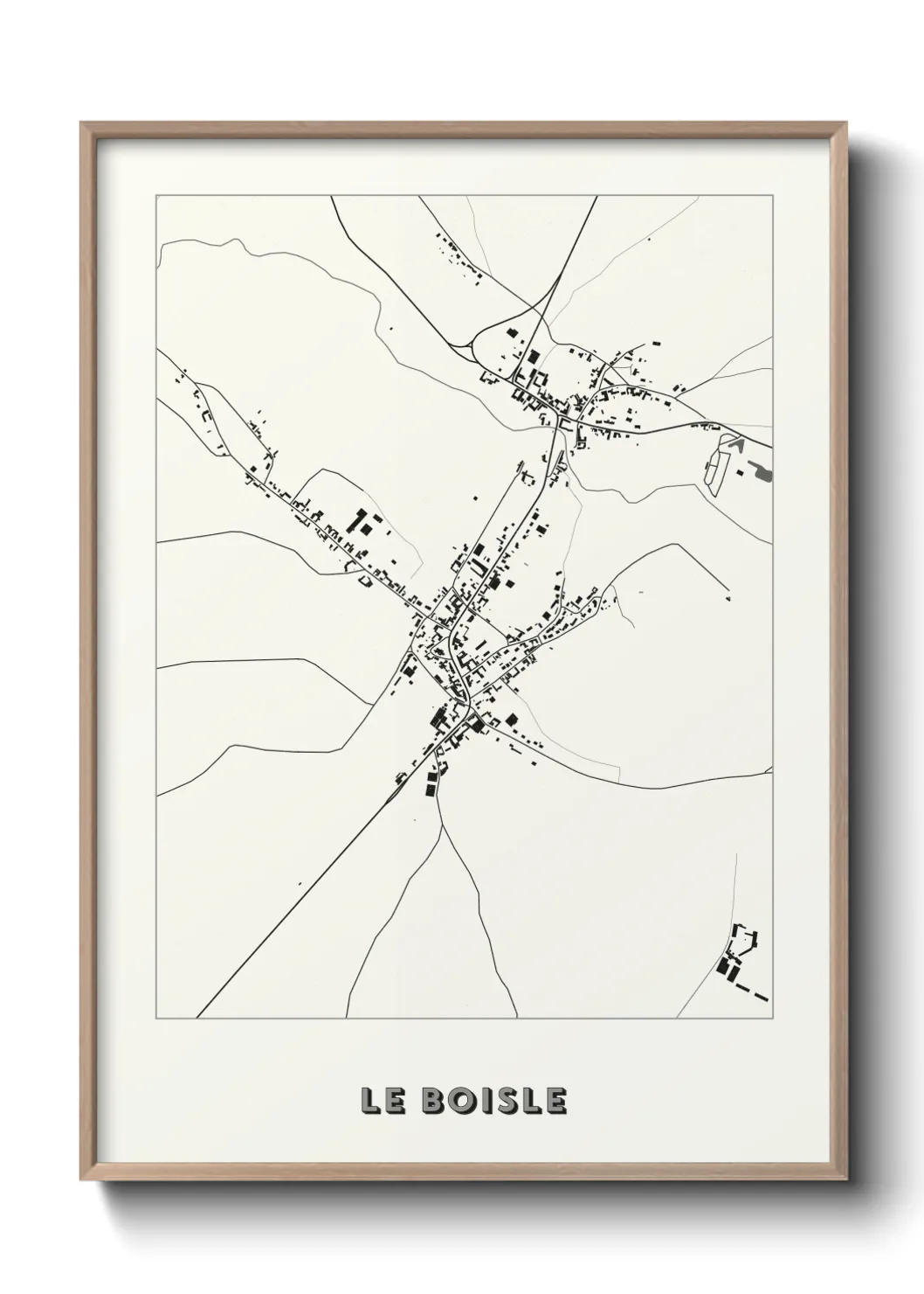 Une affiche de carte sur Le Boisle