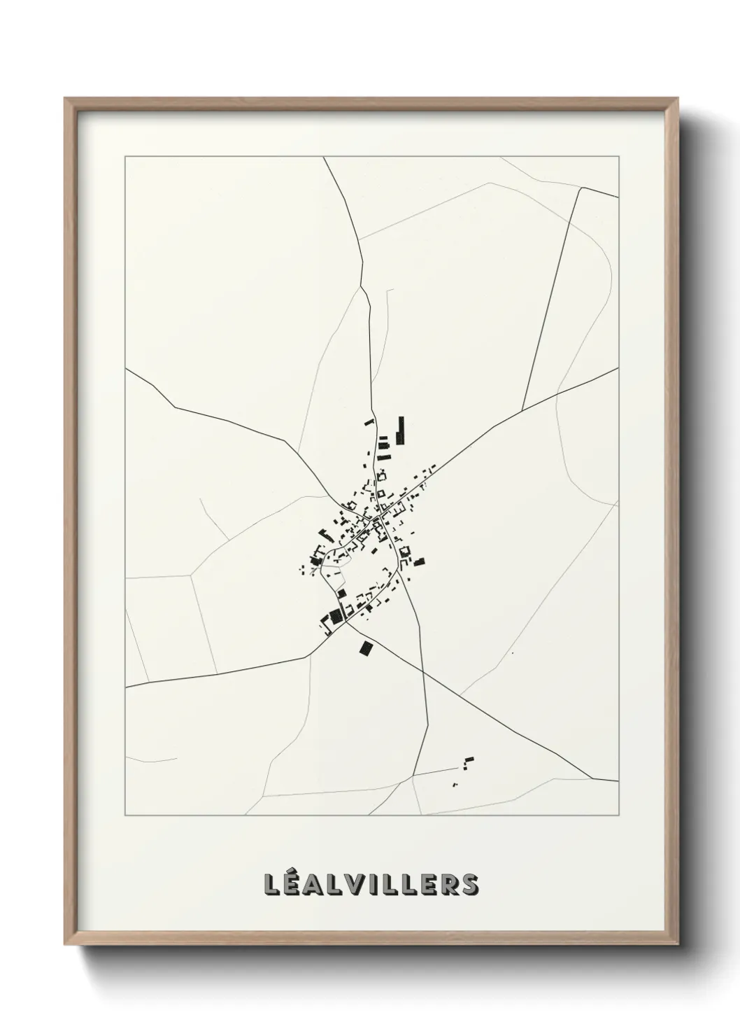 Une affiche de carte sur Léalvillers