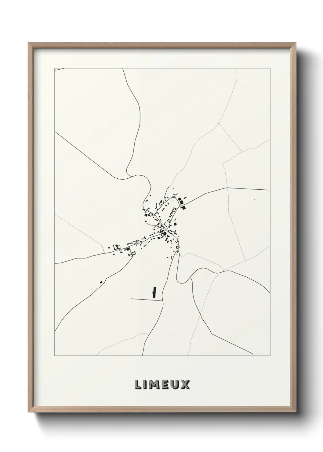 Une affiche de carte sur Limeux