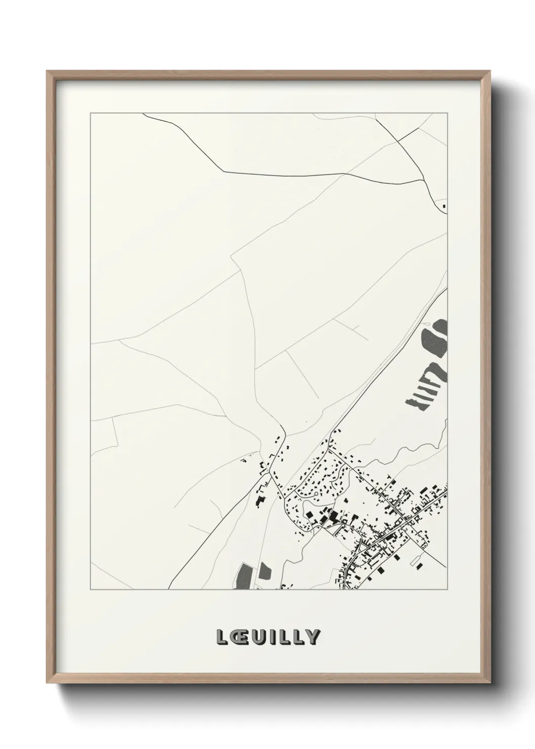 Une affiche de carte sur Lœuilly