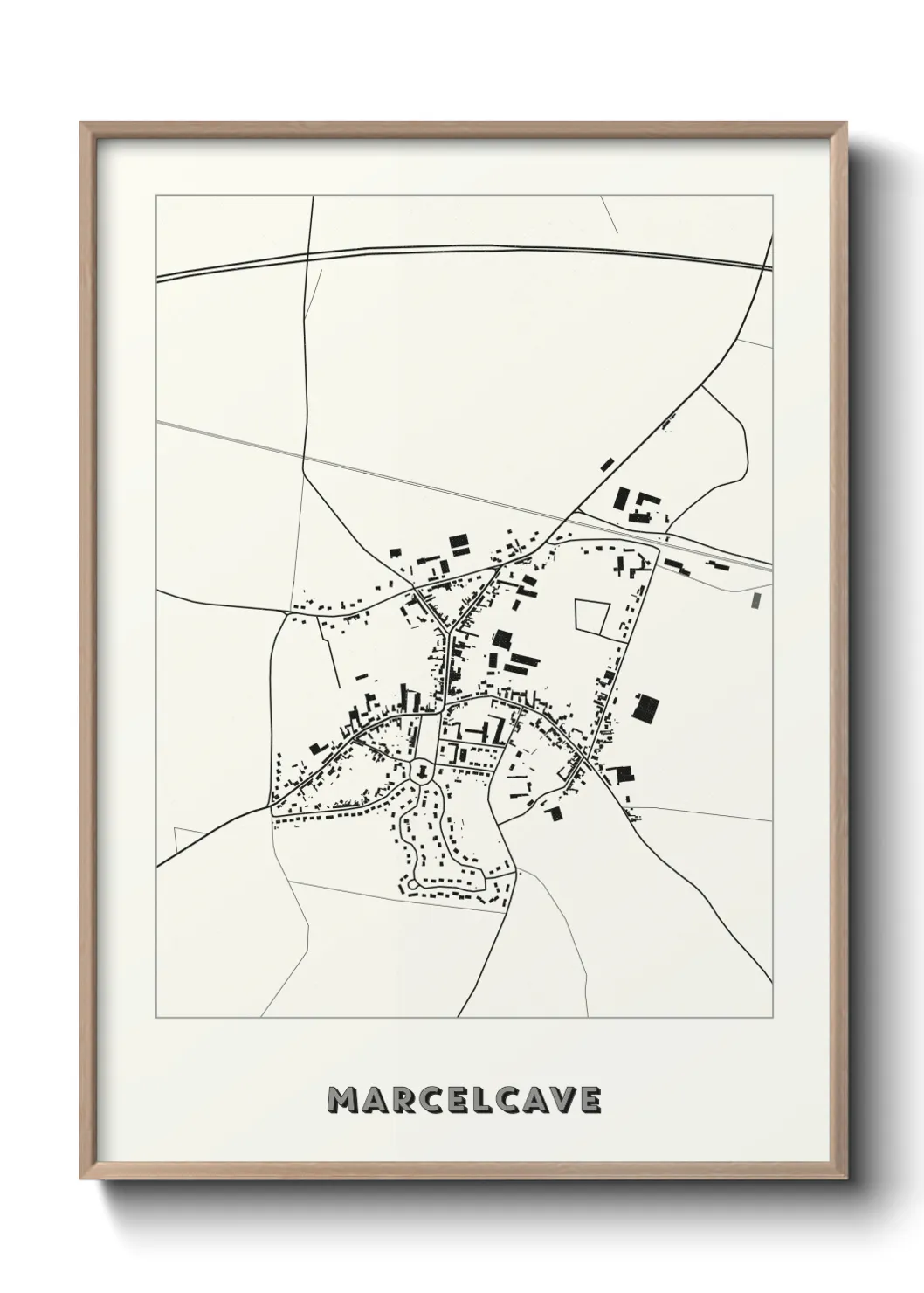 Une affiche de carte sur Marcelcave